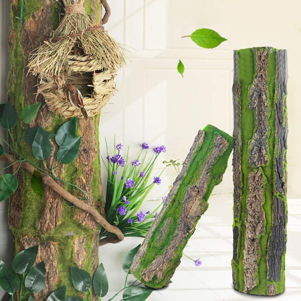 PINVNBY cork background with moss complements habitat aesthetics and hiding spots.