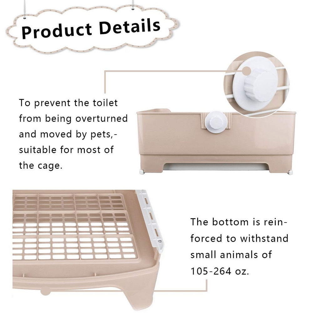 PINVNBY corner toilet box inside cage to prevent spills