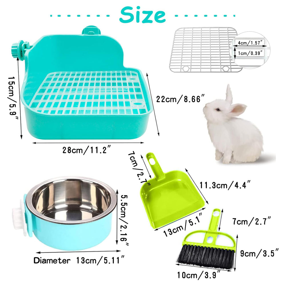 PINVNBY hanging litter box with side guards minimizes splashes