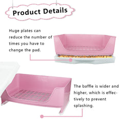 PINVNBY large rabbit litter box with drawer demonstrates easy cleaning and disposal.