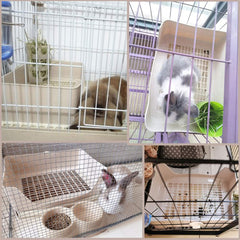 PINVNBY large litter box size shows generous space for big rabbits and guinea pigs.