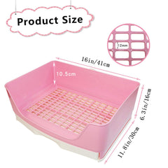 PINVNBY litter box raised baffle reduces splashing during use
