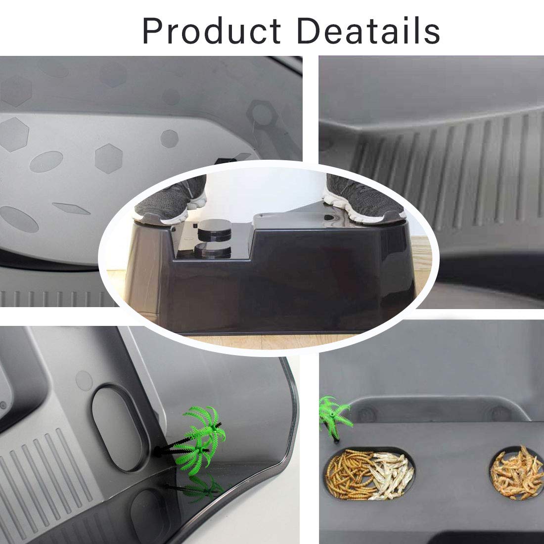 PINVNBY turtle tank dimensions 40x23x13 cm fit compact spaces.