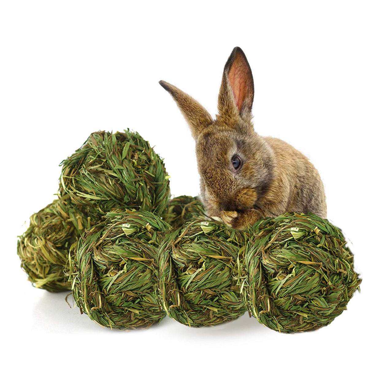 PINVNBY rabbit chew grass ball 3in for engaging play and chewing.