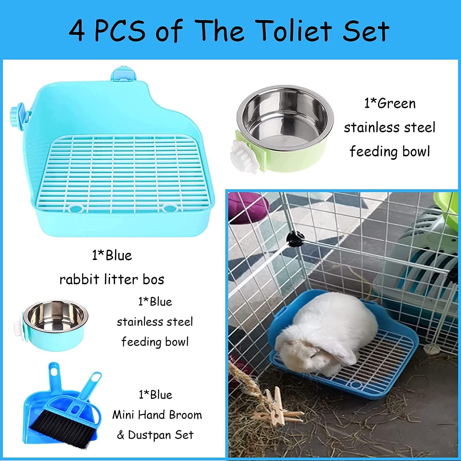 PINVNBY litter box with mesh design protects tiny feet