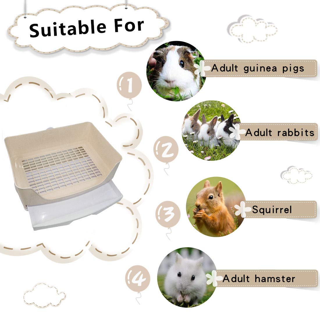 PINVNBY reinforced mesh tray supports rinsing and odor control