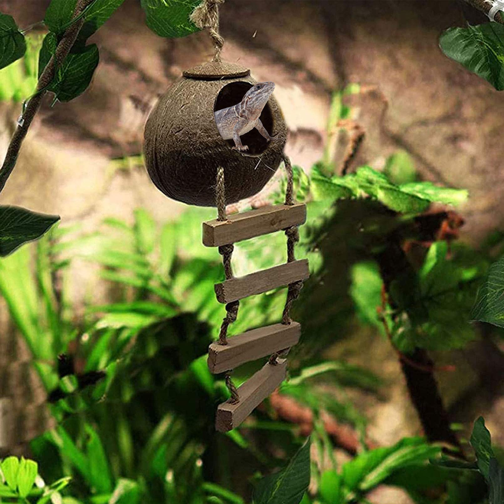 PINVNBY natural texture rope ladder encourages exercise and exploration