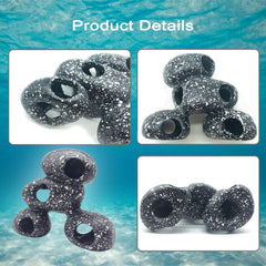 PINVNBY aquarium stone hideaway enhances natural scenery in freshwater aquariums.
