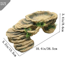 PINVNBY Turtle Basking Platform top view reveals separate feeding/basking area