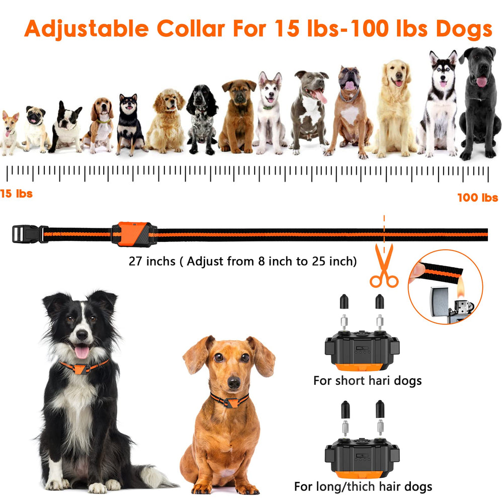 PIOUNS adjustable strap fits dogs from 15 to 100 lbs.