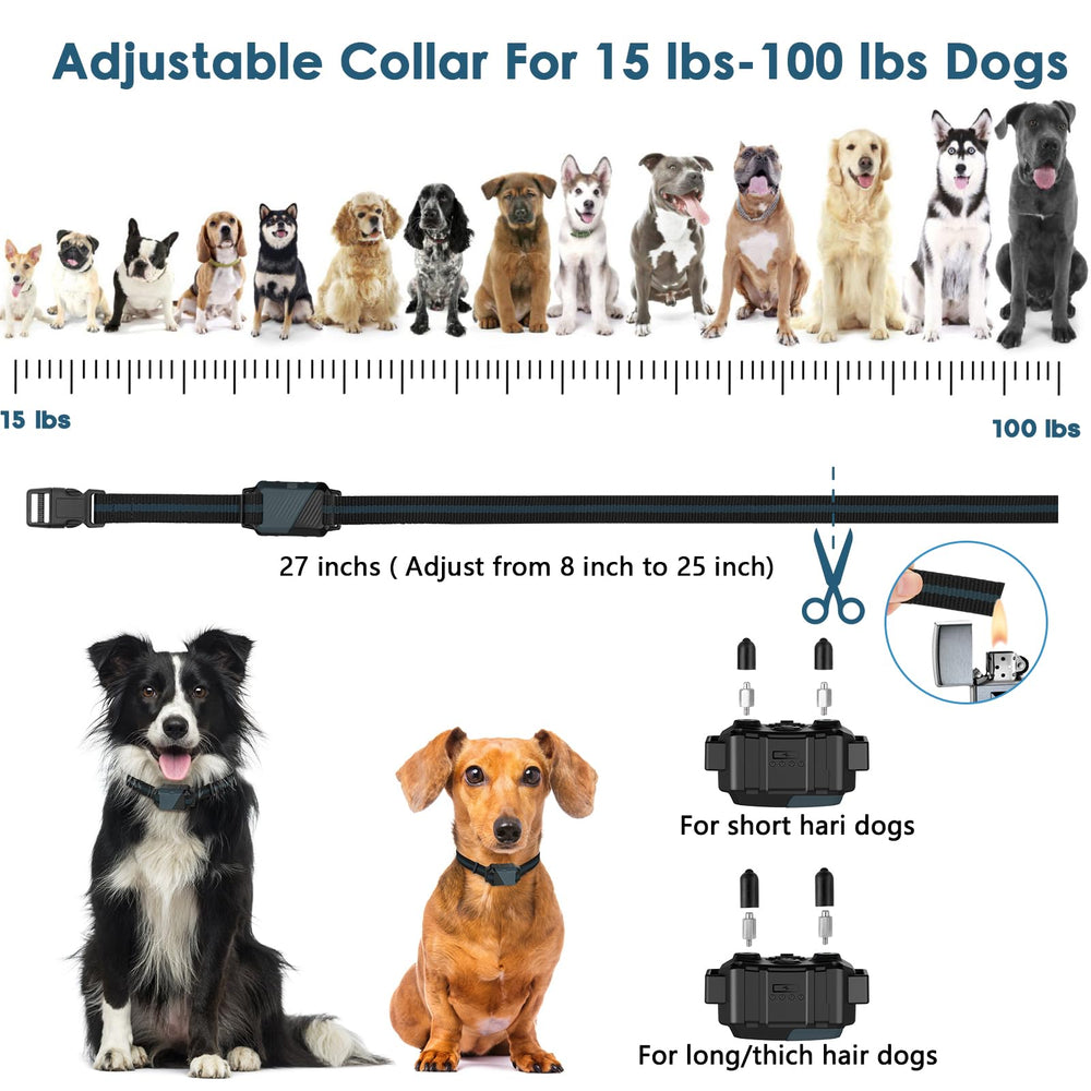 PIOUNS Shock Collar probes include two sizes for different coats and safety.