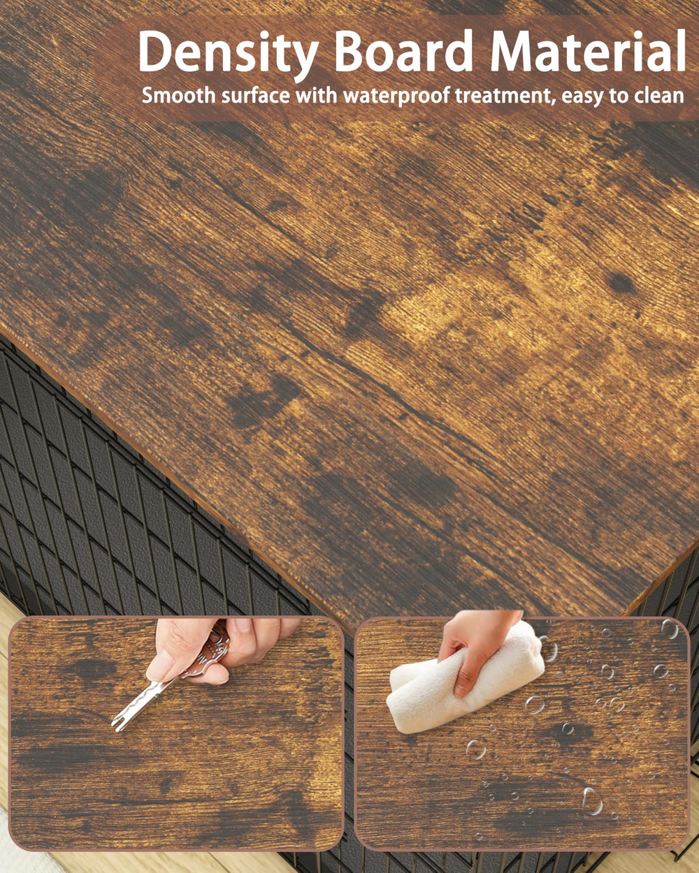 Piskyet rustic brown topper blends modern and traditional decor while protecting the crate top.