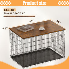Piskyet rustic brown 42-inch topper complements medium crates with solid fit.