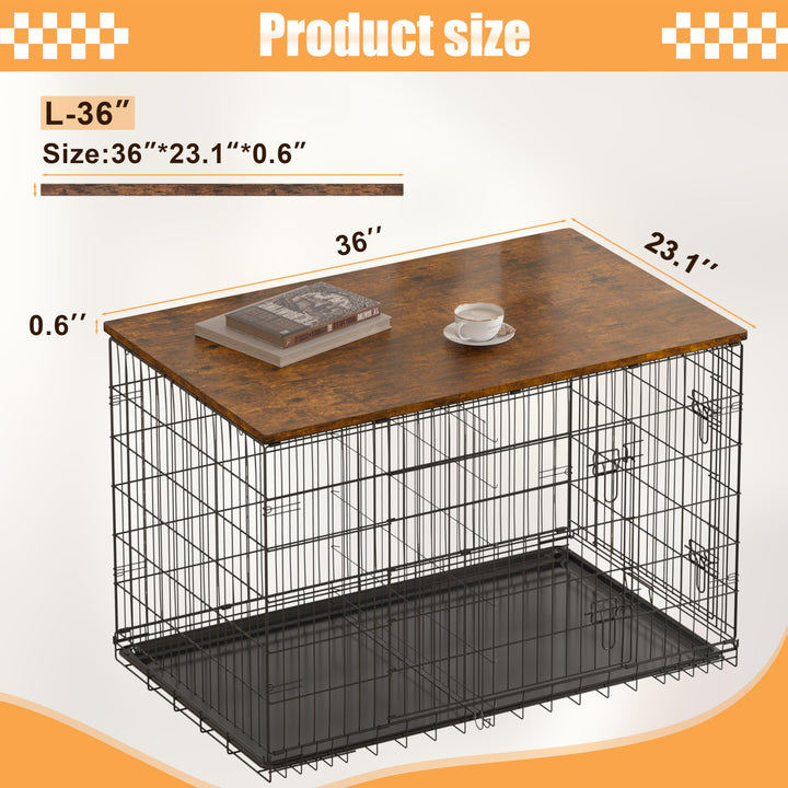 Piskyet crate topper on 42-inch crate demonstrates seamless fit and spacious style.