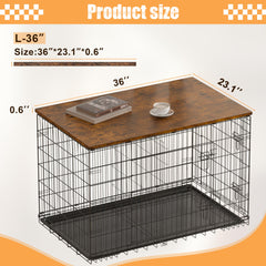 Piskyet crate topper on 42-inch crate demonstrates seamless fit and spacious style.