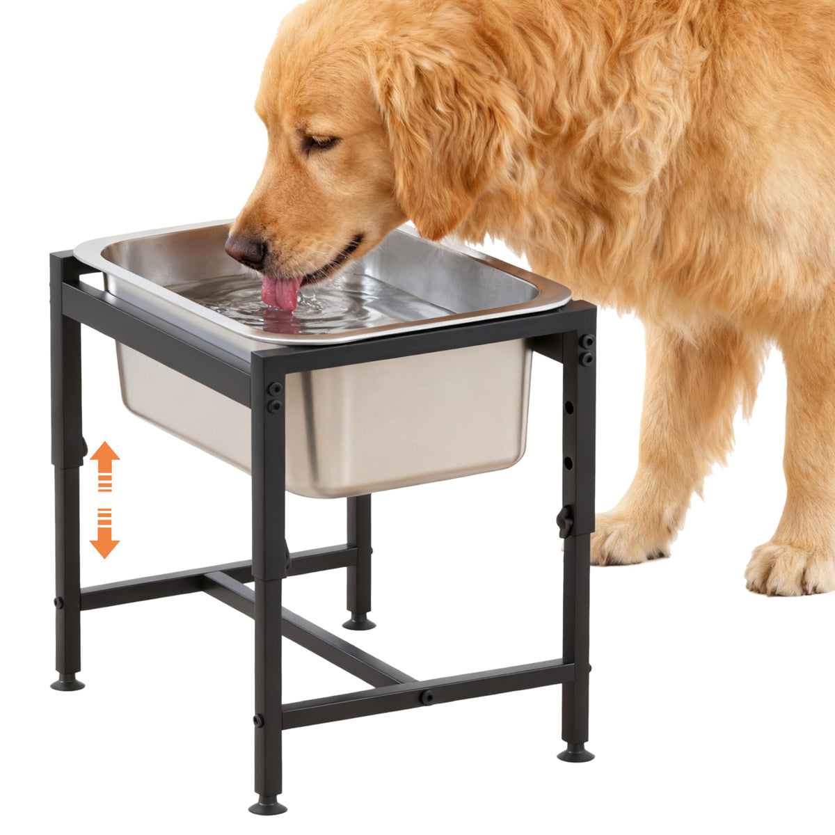 Piskyet elevated dog water bowl base provides stable support to minimize spills.