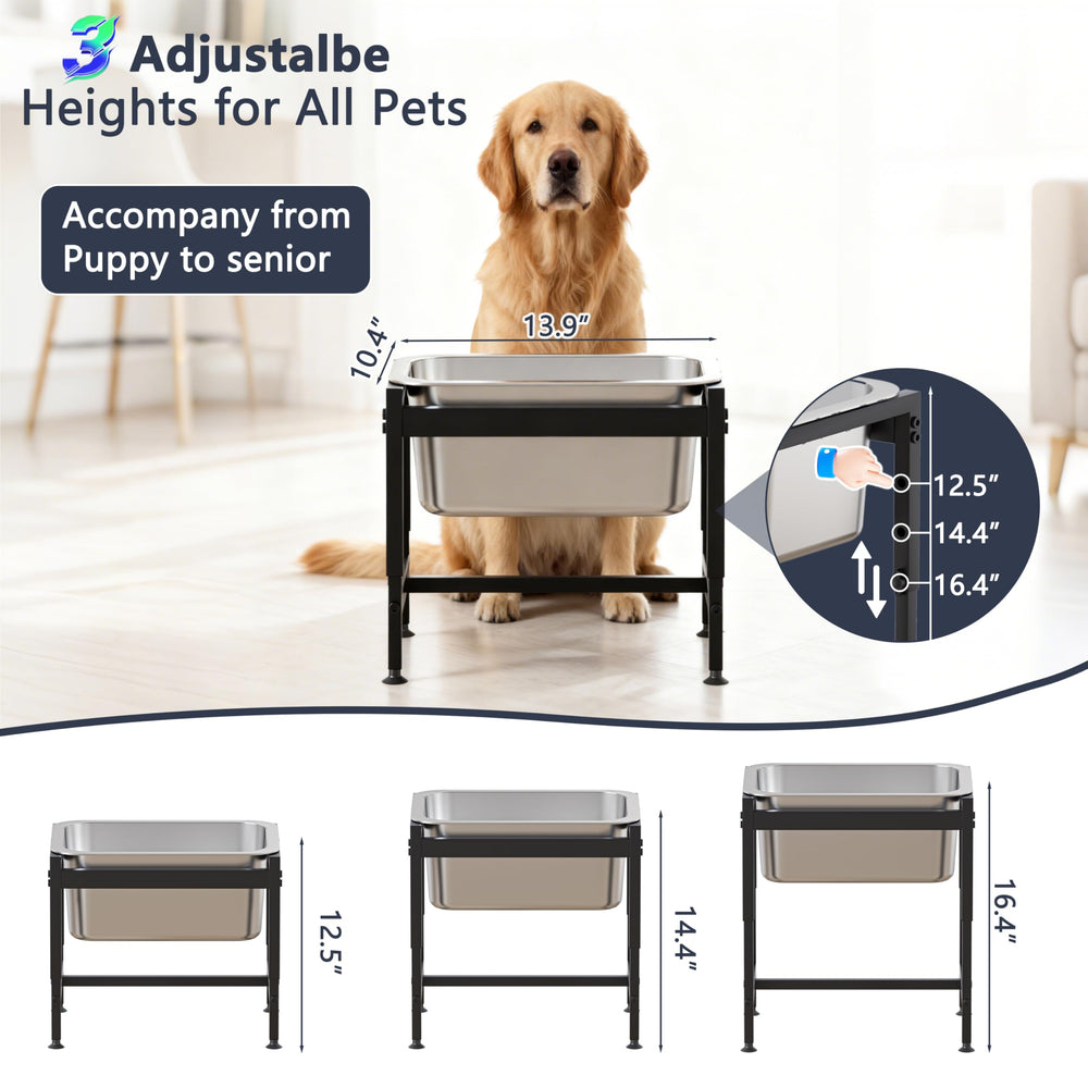 Piskyet height-adjustment legs allow versatile sizing for dogs of all sizes.