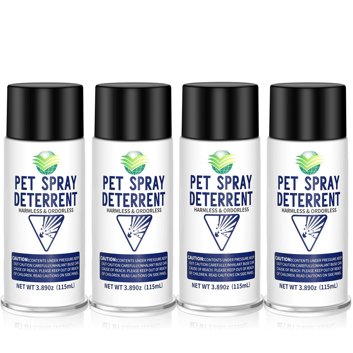 Piutezo cat deterrent refill front view showing 4-pack for safe indoor use