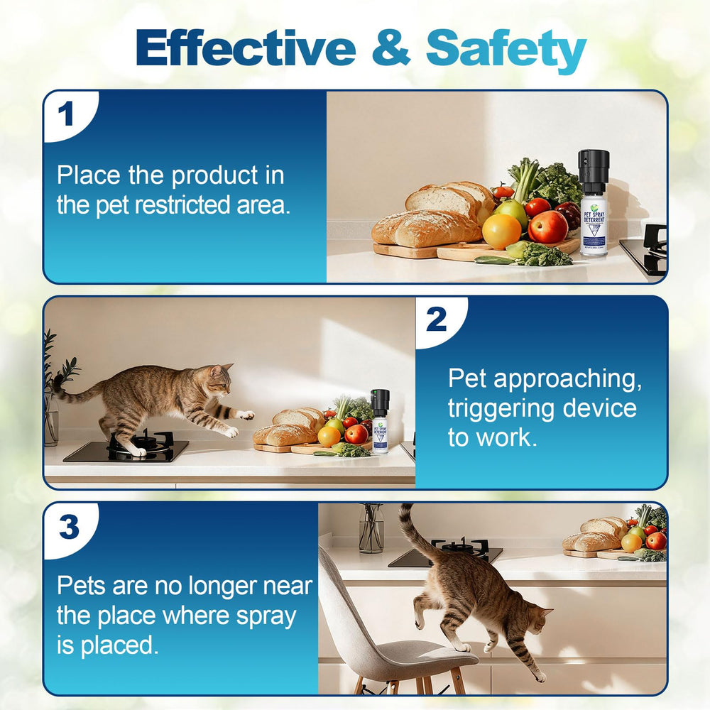 Piutezo cat spray deterrent system indoor-use setup demonstrates versatility.
