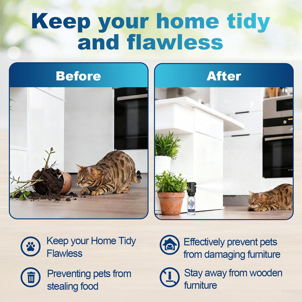 Piutezo cat spray deterrent system motion sensor activation demonstrates pet-triggered deterrence.