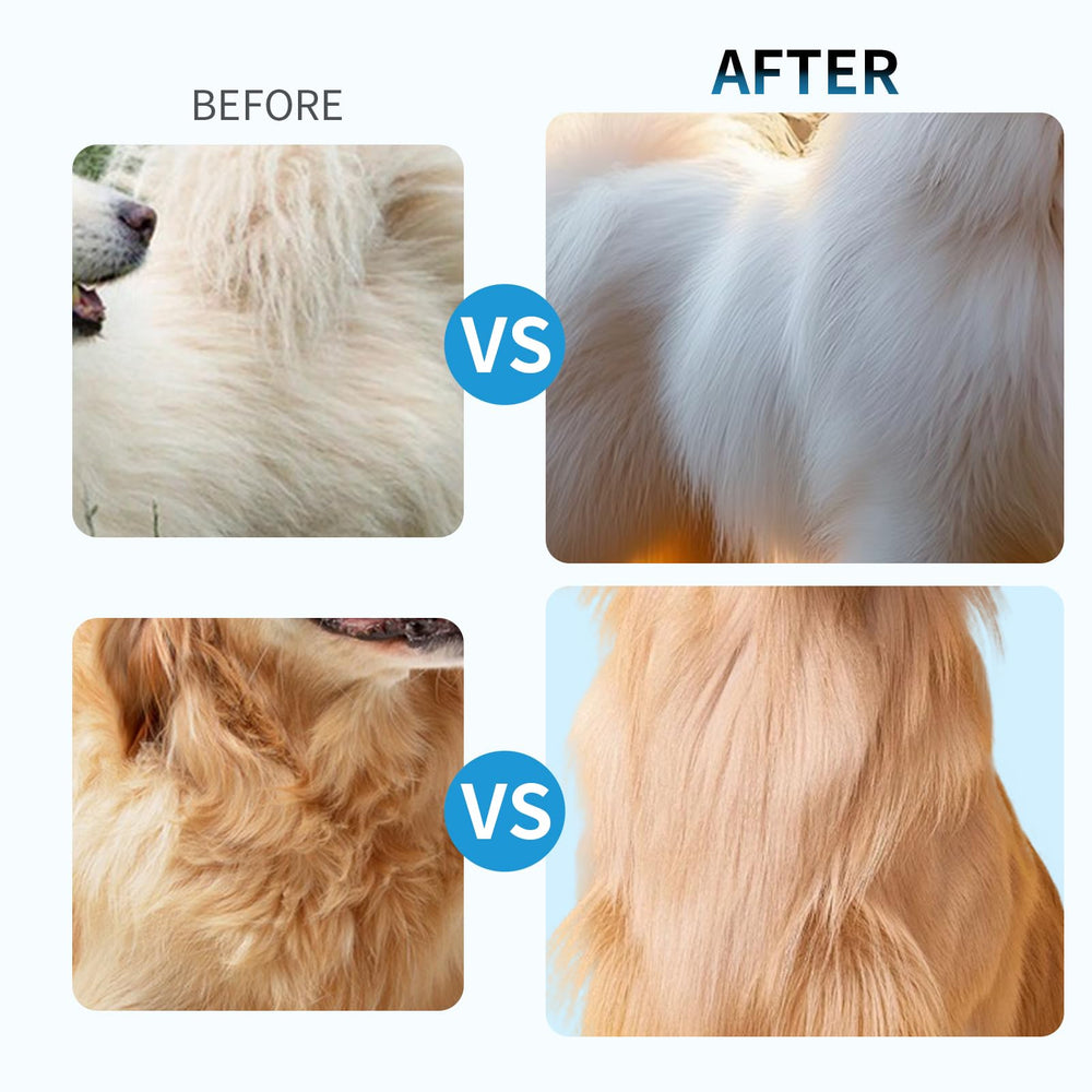 Pjordo stainless steel dog comb for fast detangling and care.