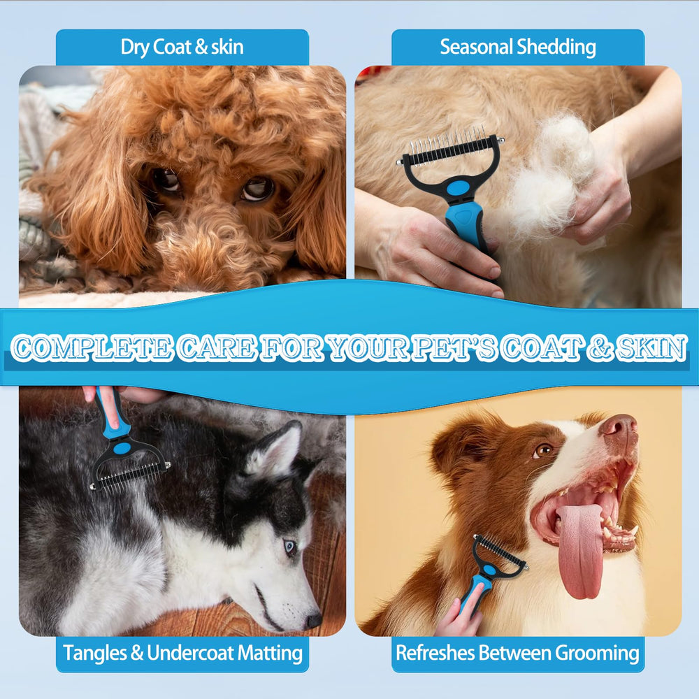 Pjordo two-in-one comb set for cats and dogs grooming needs.