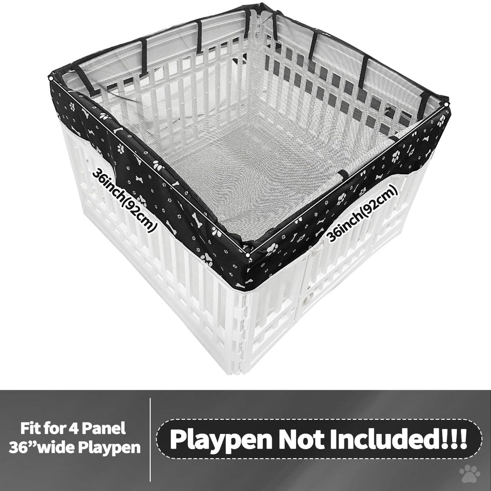 PJYuCien playpen cover with adhesive tape connectors for quick setup