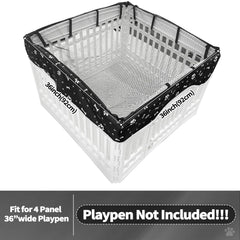 PJYuCien playpen cover with adhesive tape connectors for quick setup