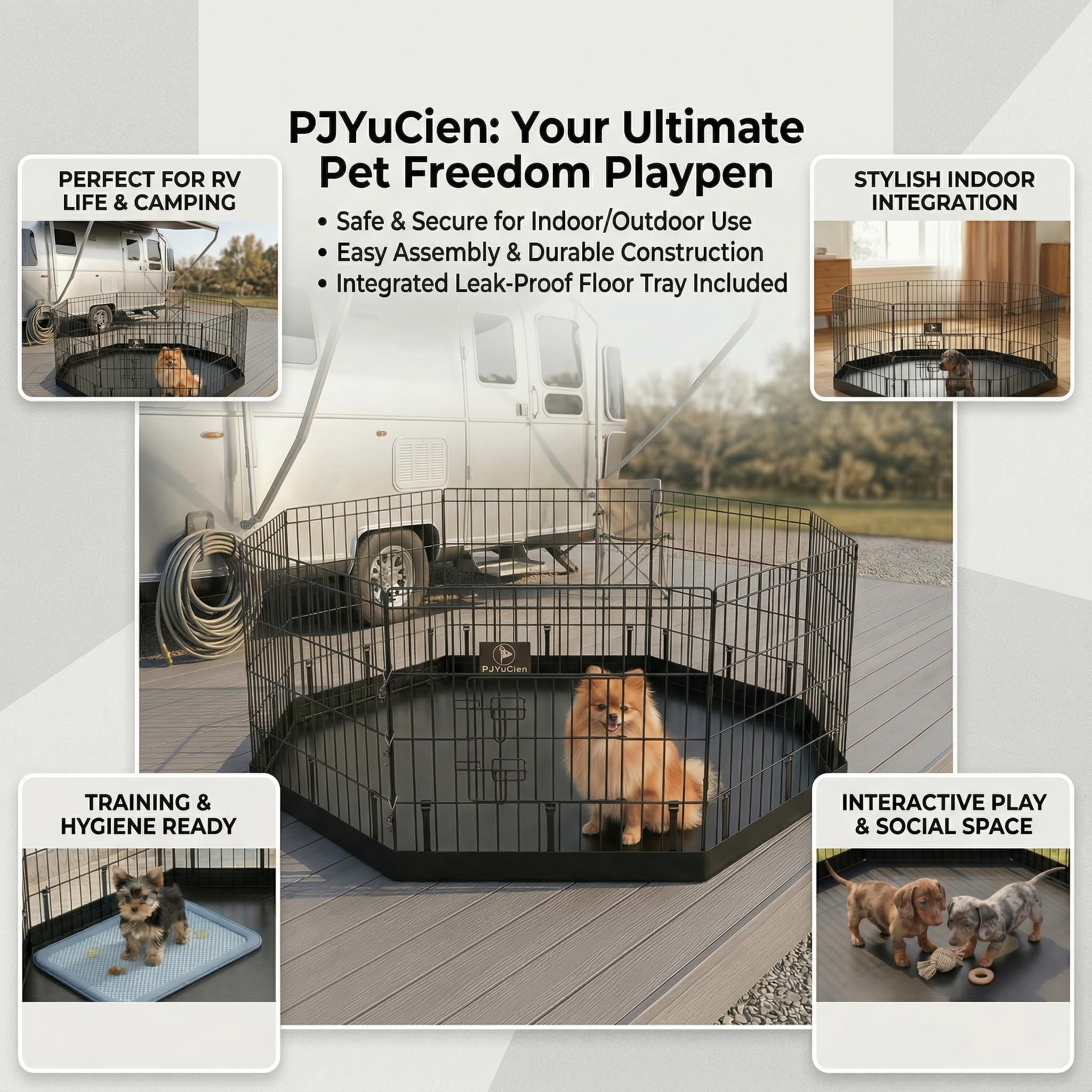 PJYuCien indoor outdoor use highlights playpen versatility