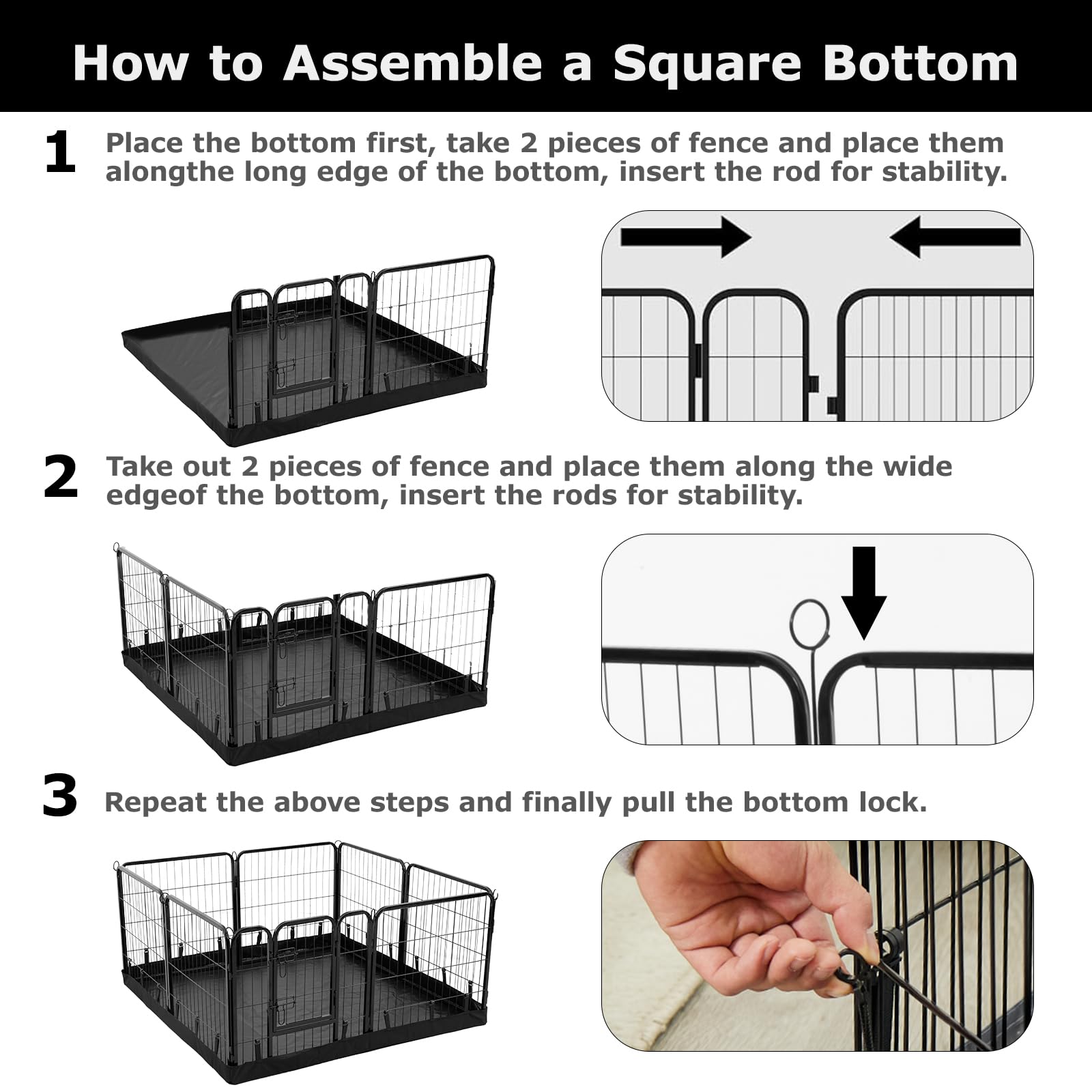 PJYuCien pad shows hook fittings for secure, fast installation along the pen.