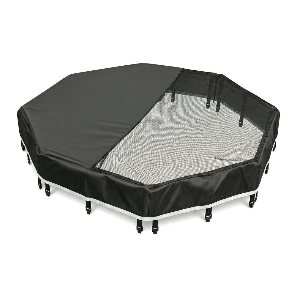 PJYuCien octagonal playpen top cover half mesh for airy pet space.