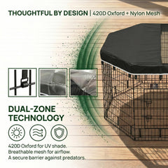 PJYuCien cover with snap hooks for quick, secure attachment.