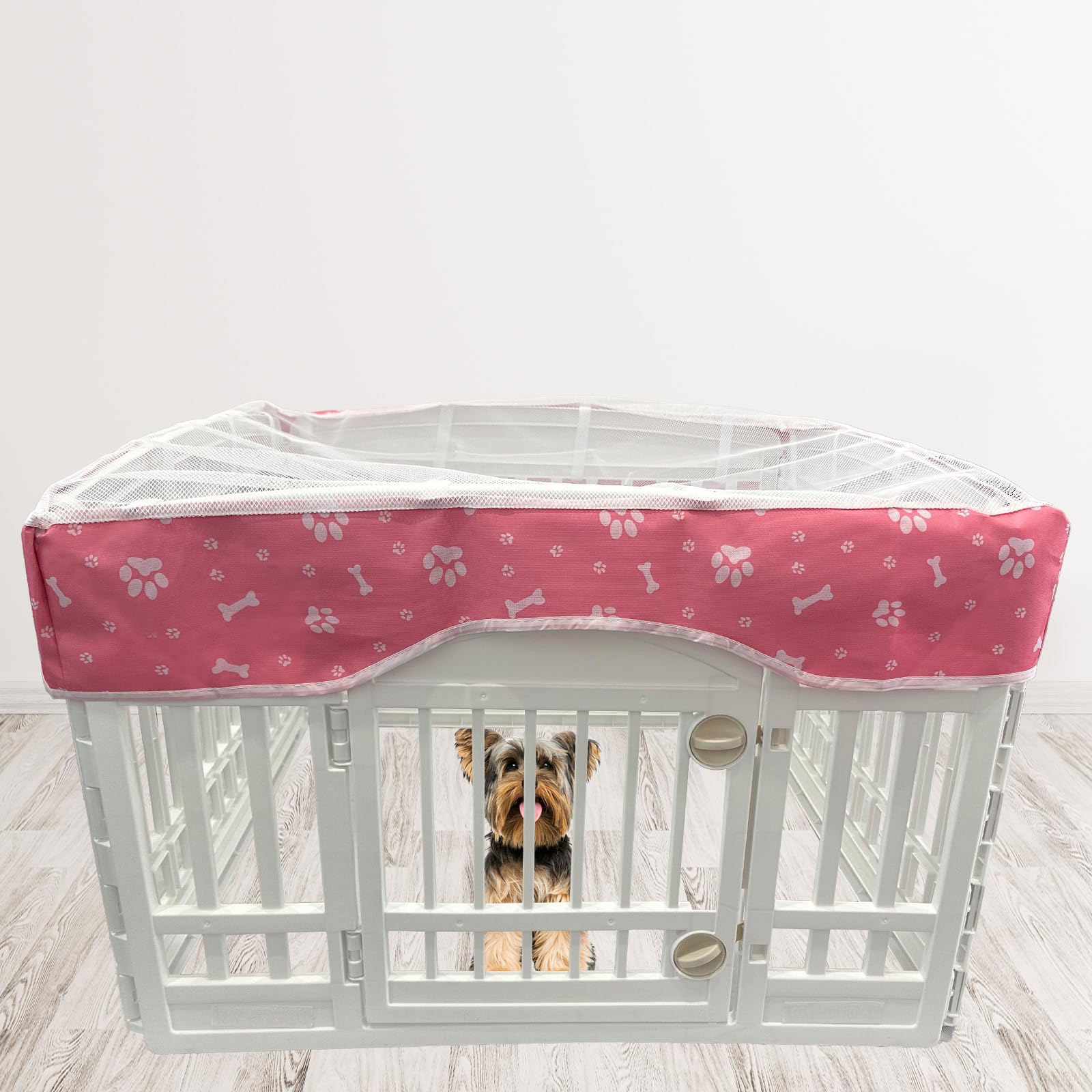 Pink paw design adds a friendly look to any home setup.