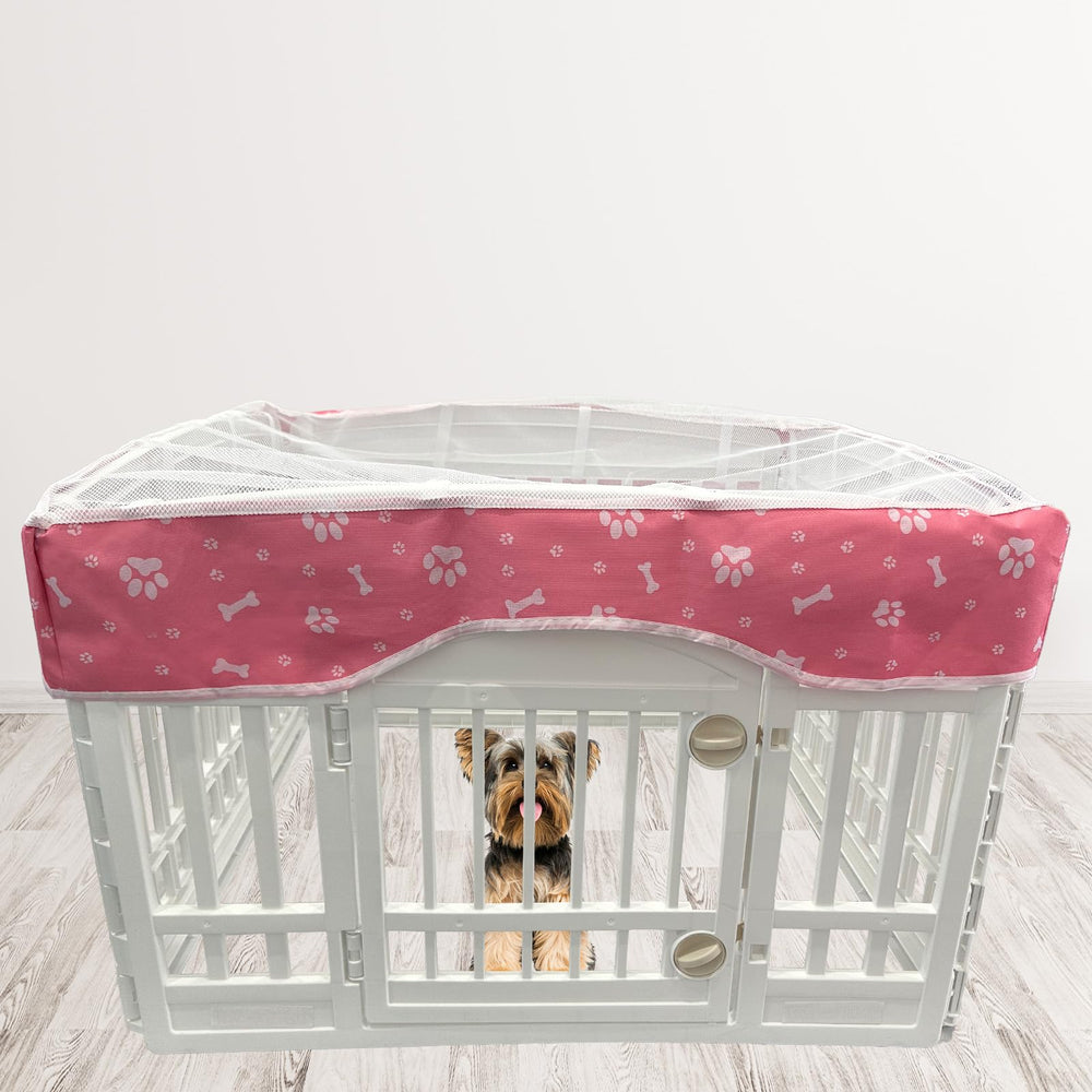 Pink paw design adds a friendly look to any home setup.