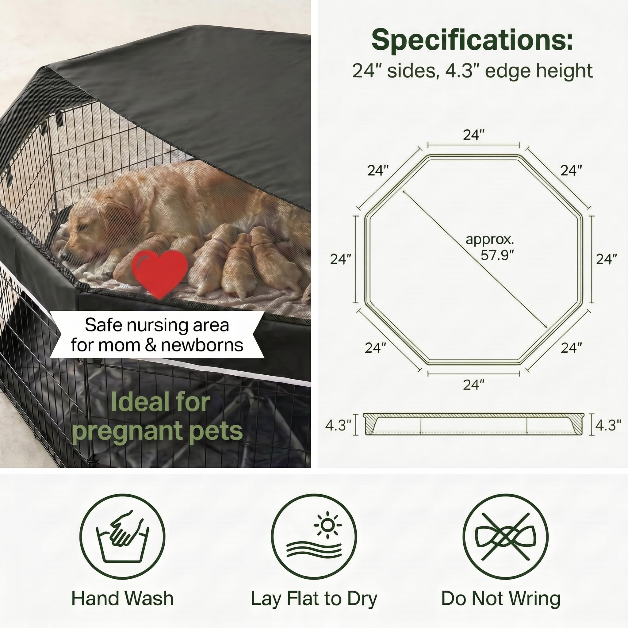 PJYuCien interior liner stays bright for easy monitoring.