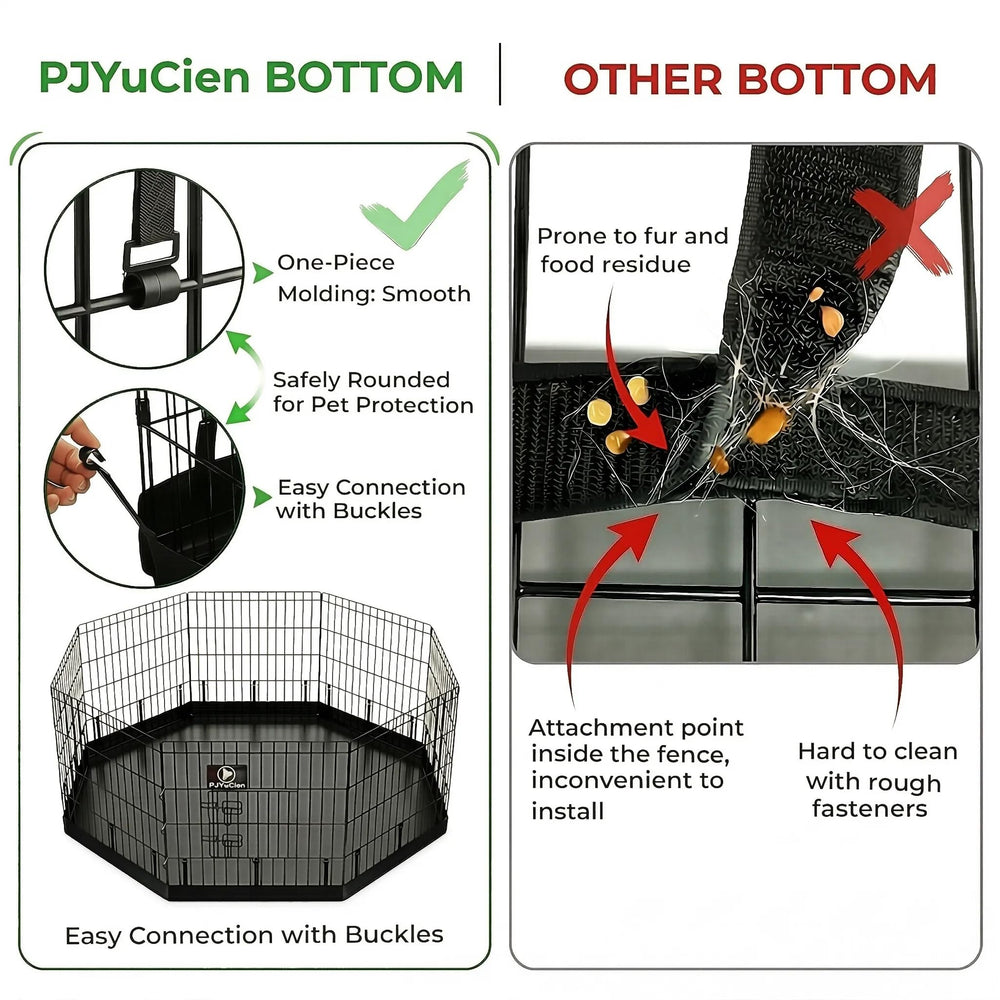PJYuCien bottom pad with snap hooks secures to playpen