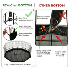 PJYuCien bottom pad with snap hooks secures to playpen