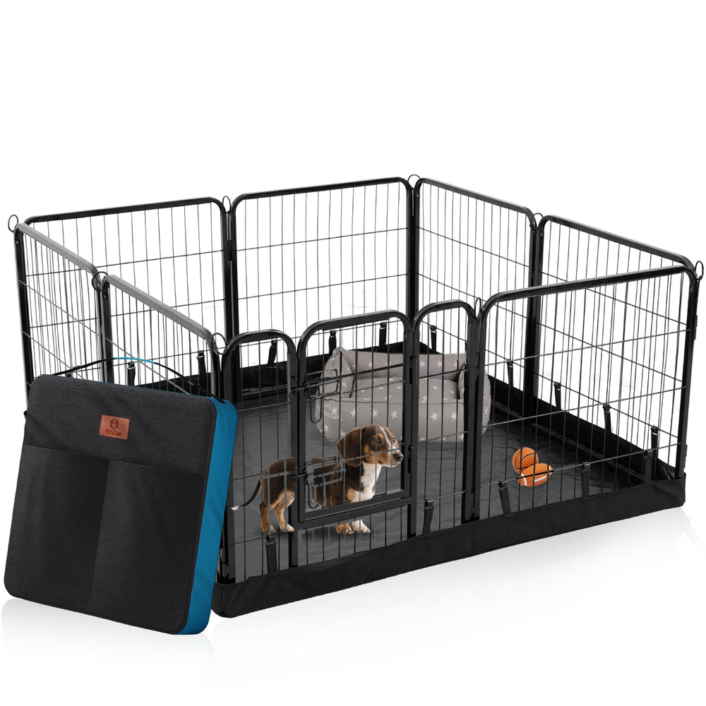 PJYuCien dog playpen eight-panel assembly setup for versatile room layouts
