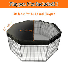 PJYuCien dog playpen top cover, front view, secure fit.