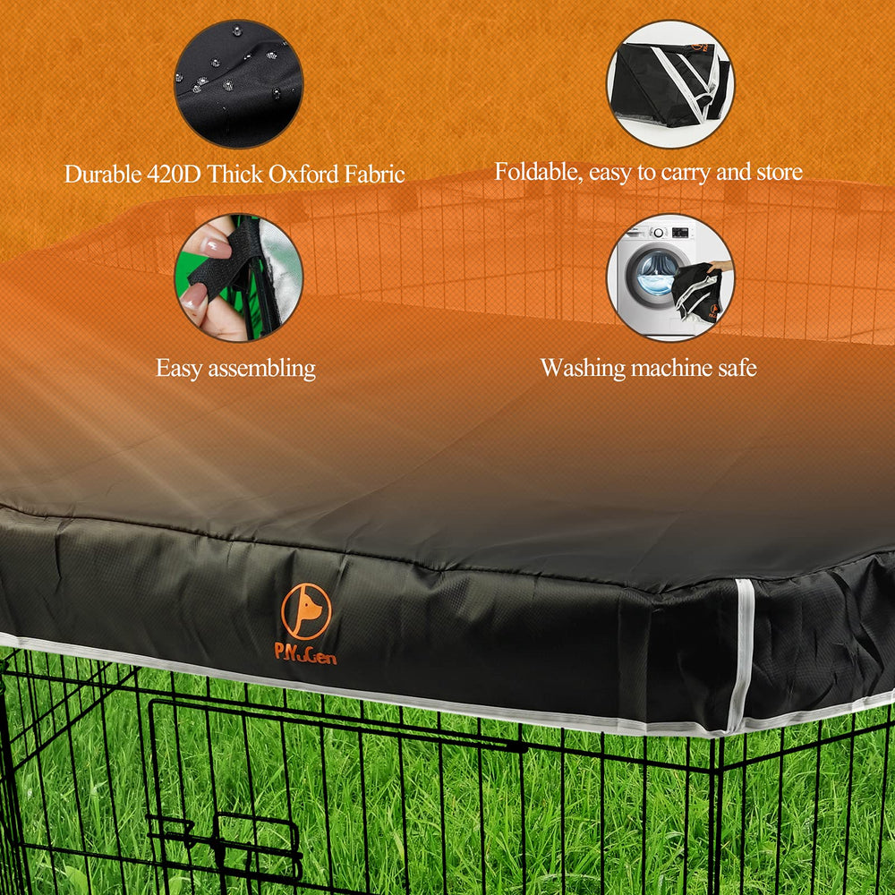 PJYuCien mesh top cover promoting ventilation inside the pen.