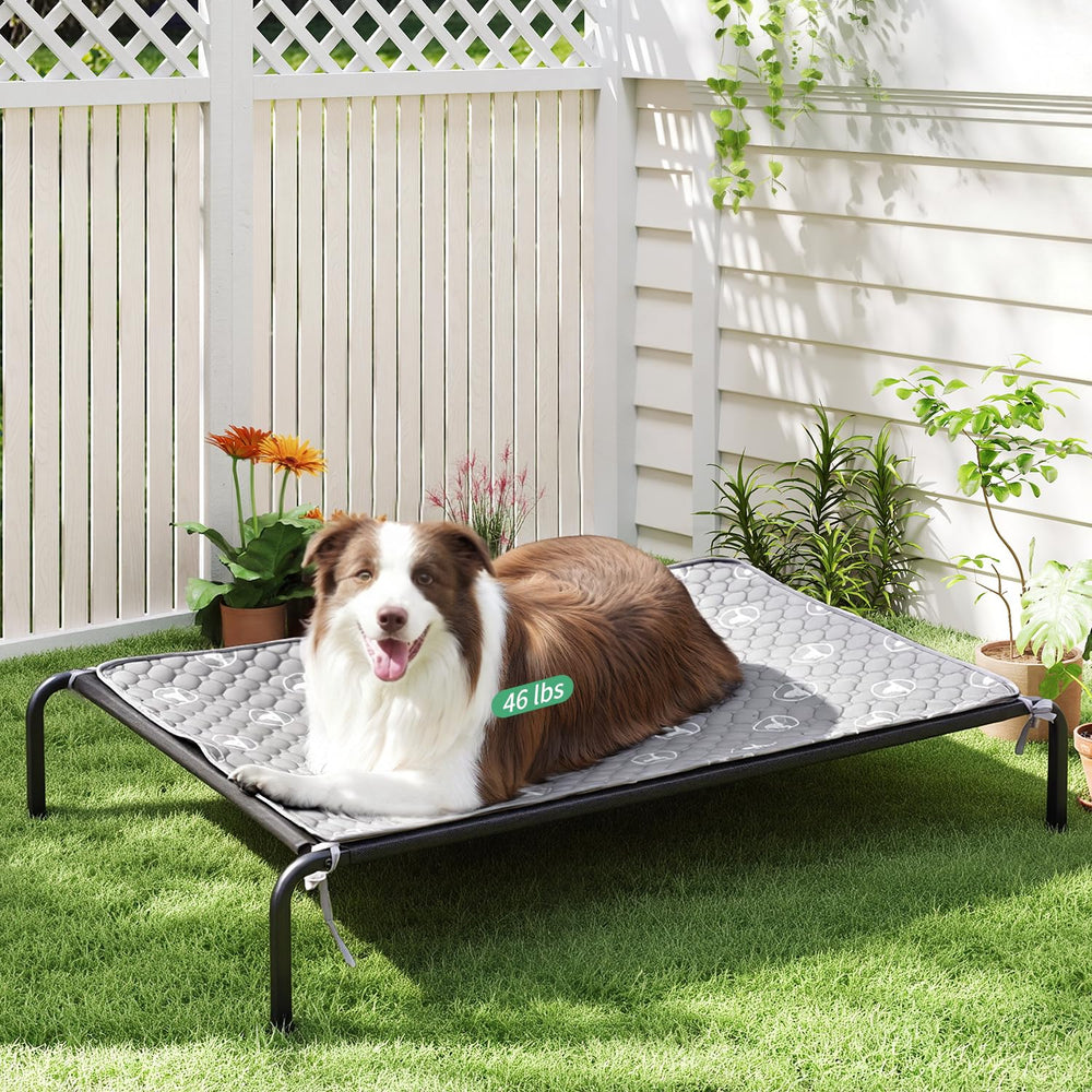 PJYuCien 48-inch bed with pad supports versatile camping and backyard use.