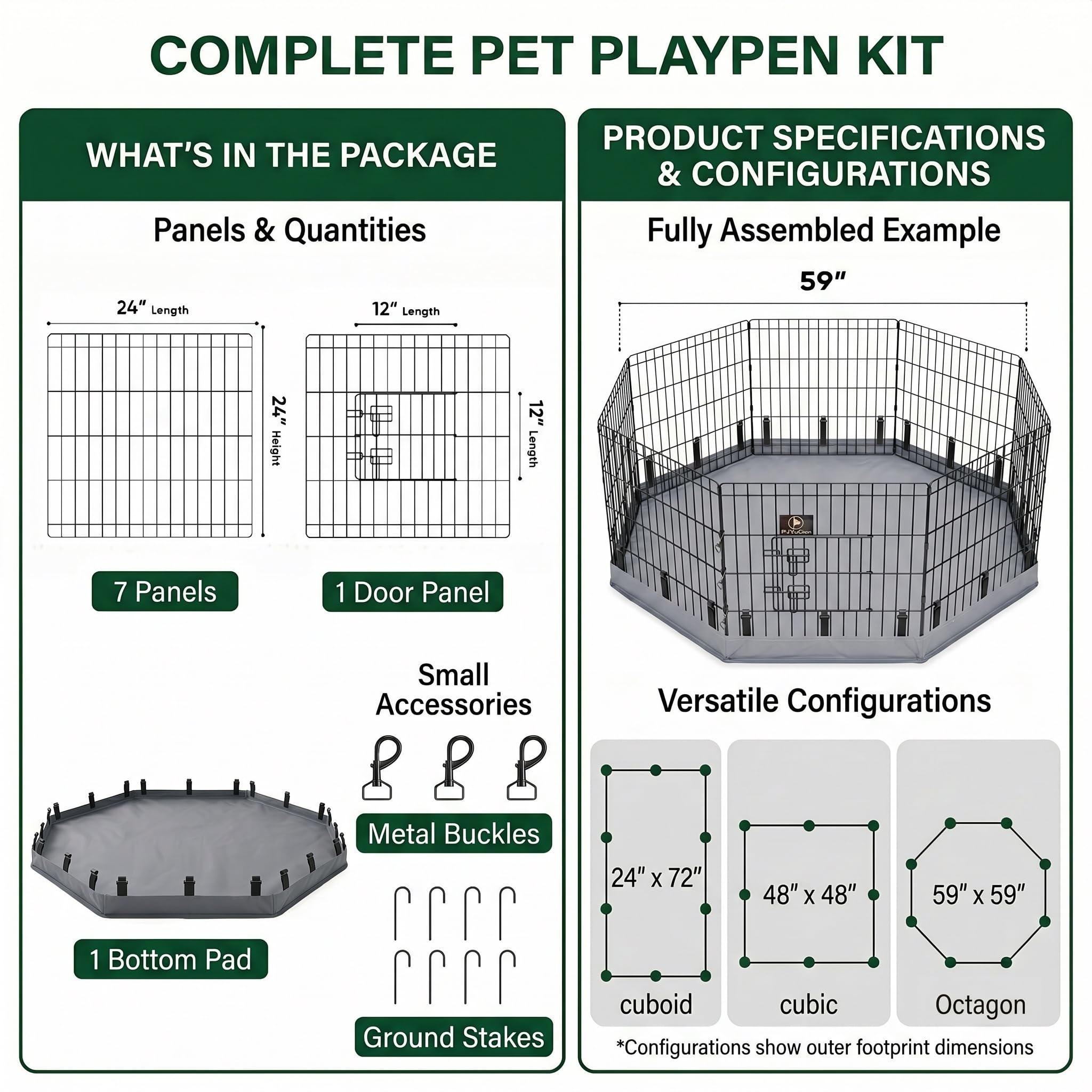 PJYuCien playpen ground stakes stabilize on grass for outdoor setups.