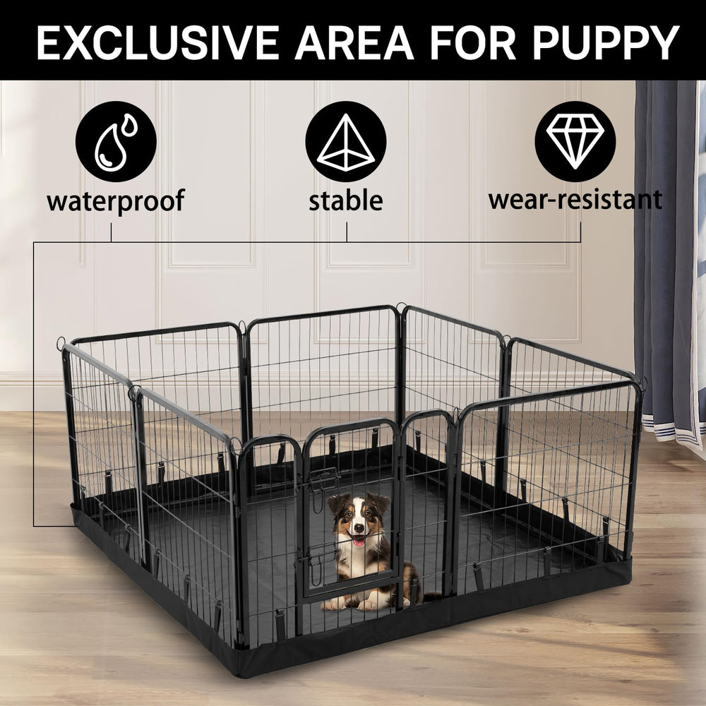 PJYuCien square-bottom dog pen provides stable, flat resting area