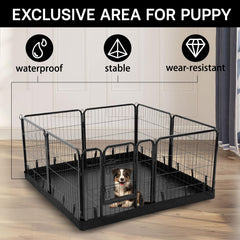 PJYuCien square-bottom dog pen provides stable, flat resting area