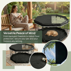 PJYuCien dog playpen bottom pad contains spills for easy cleanup