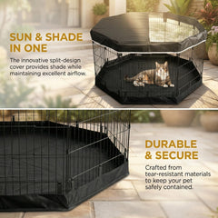 PJYuCien dog playpen folding design enables tool-free setup for travel