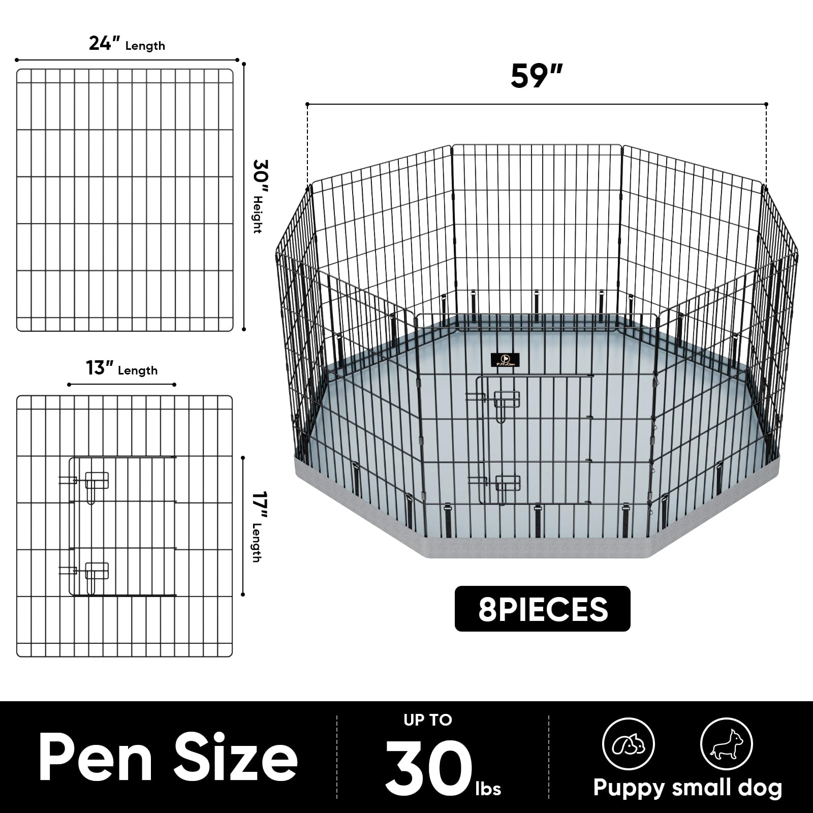 PJYuCien playpen in use with pets in a home setting
