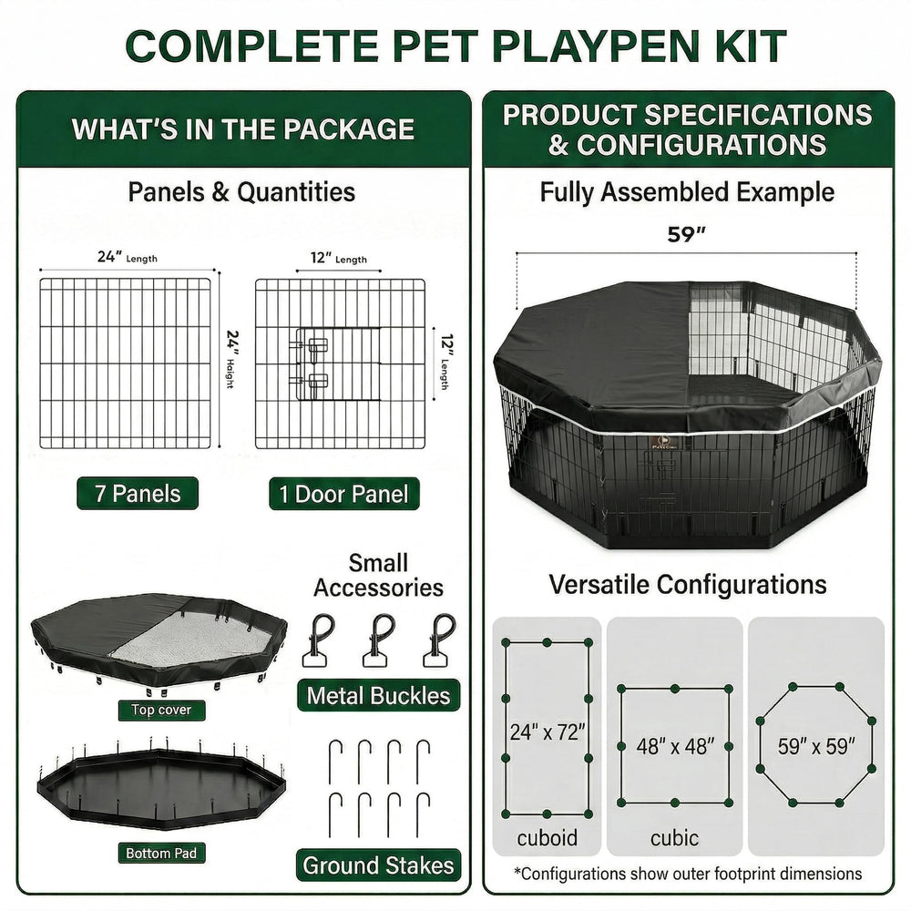 PJYuCien dog playpen indoor outdoor use for versatile containment