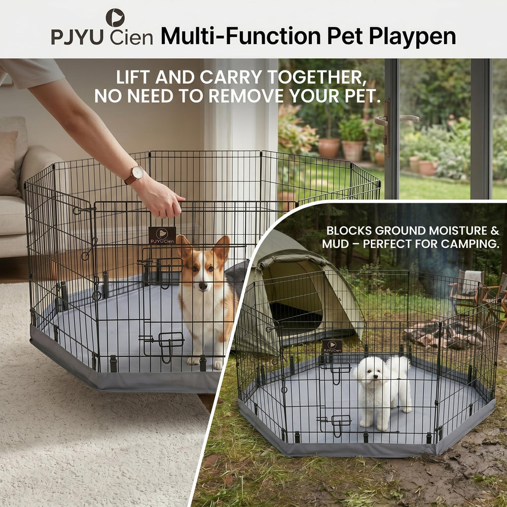 PJYuCien dog playpen suitable for indoor and outdoor use with pets