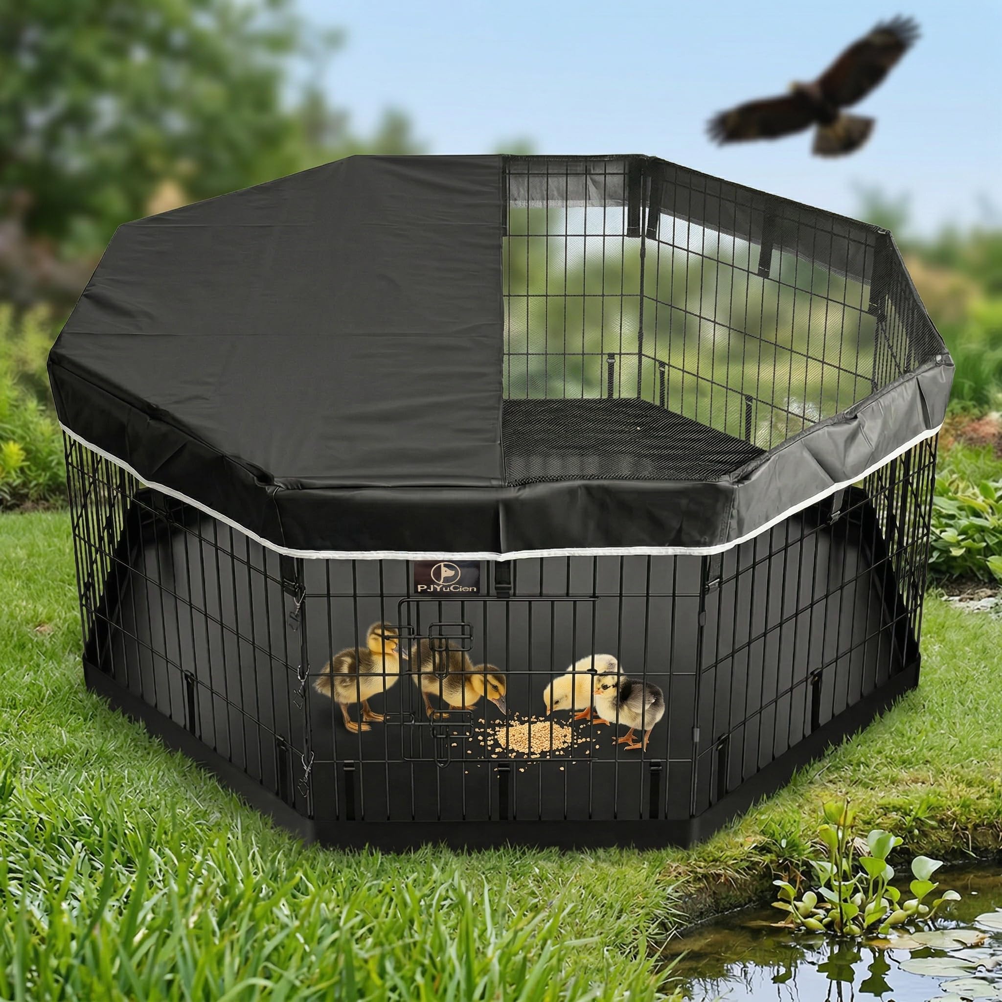 PJYuCien dog playpen suitable for small to medium pets in homes